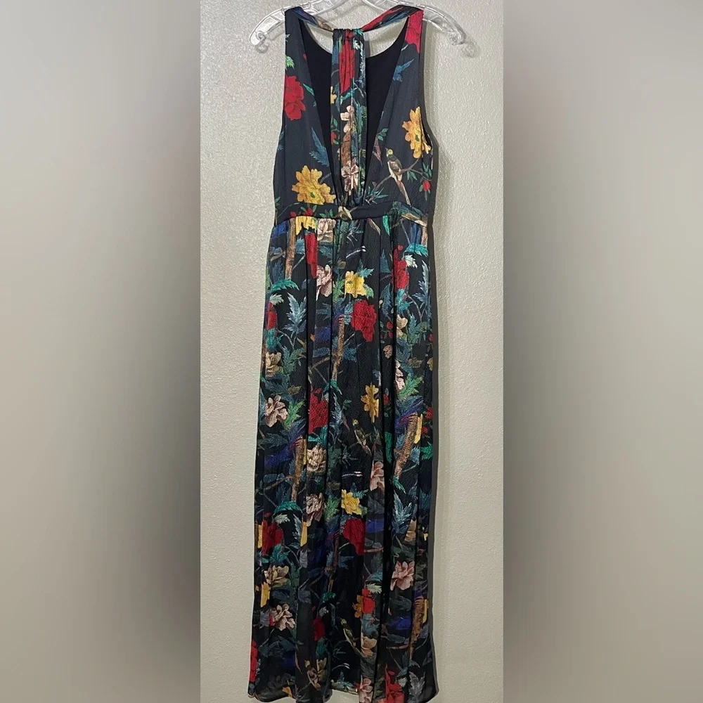 Alice + Olivia Black Floral Elis Dress - Size 8 - Picture 3 of 9